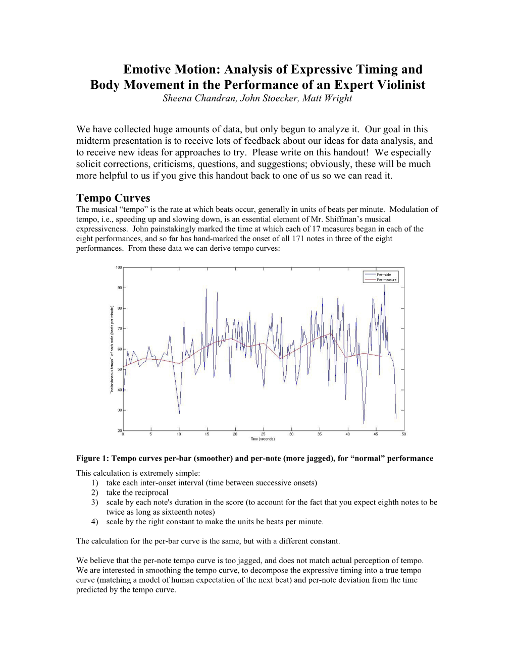 Emotive Motion: Analysis of Expressive Timing and Body Movement in the Performance Of