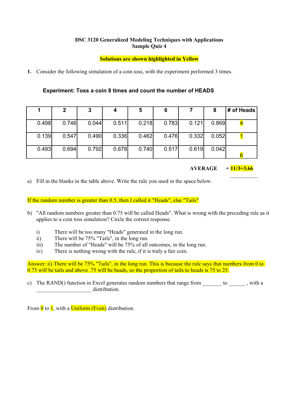 DSC 3120 Generalized Modeling Techniques with Applications