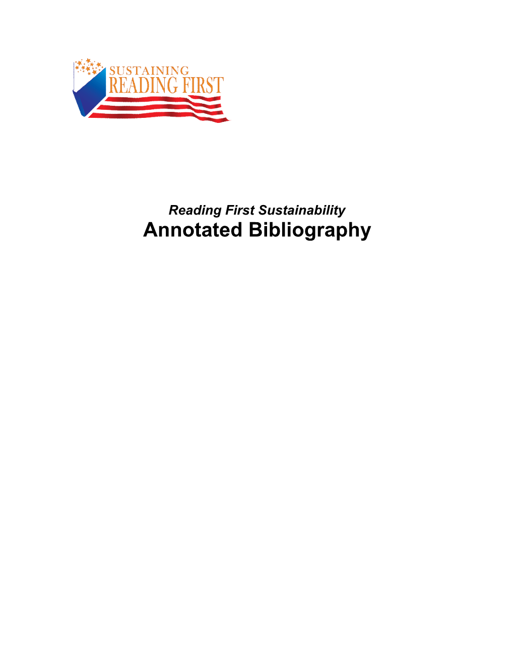 Reading First Sustainability: Annotated Bibliography (Msword)