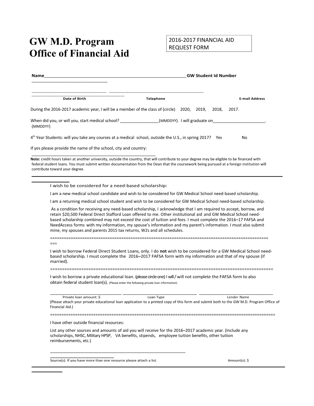 Office Offinancial Aid