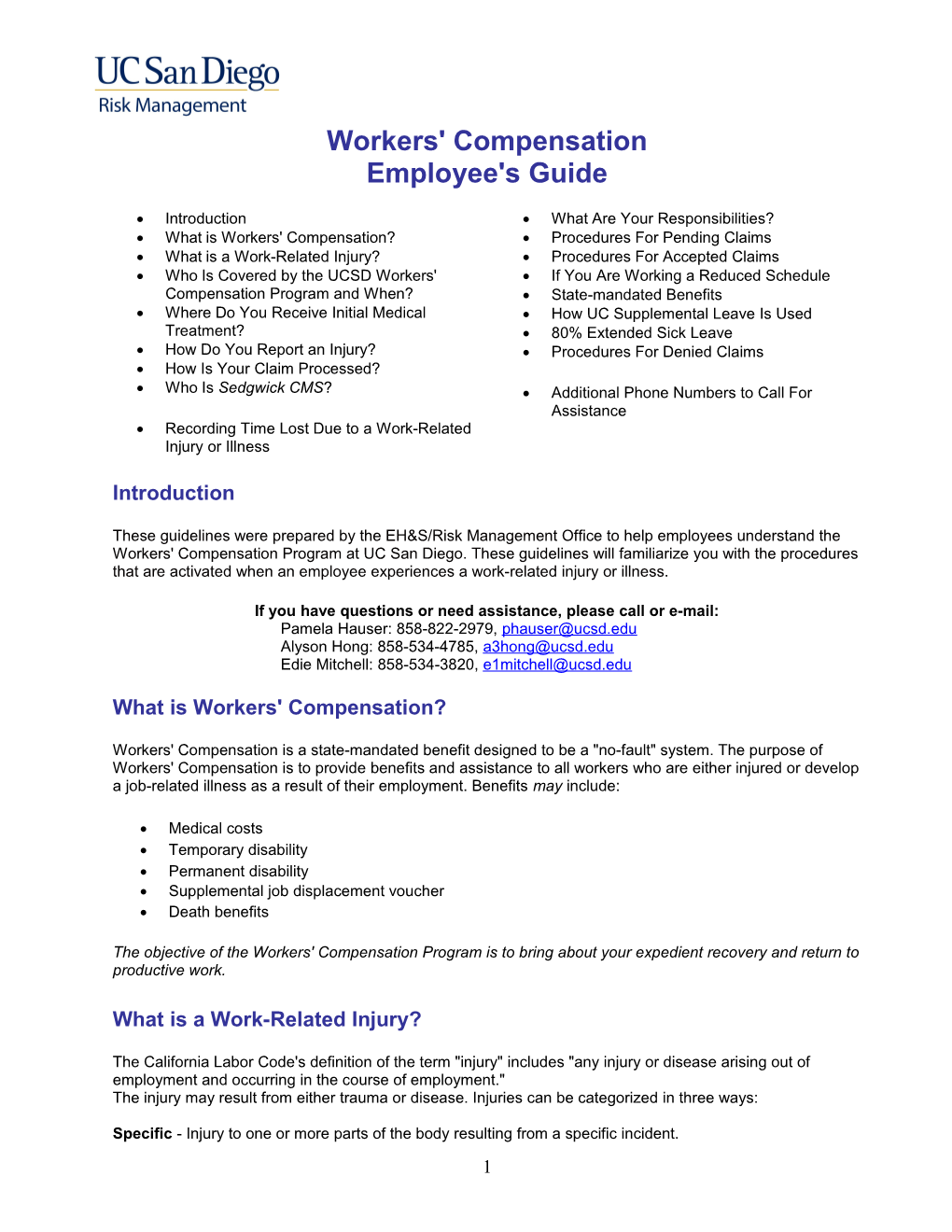 Workers' Compensation: an Employee's Guide