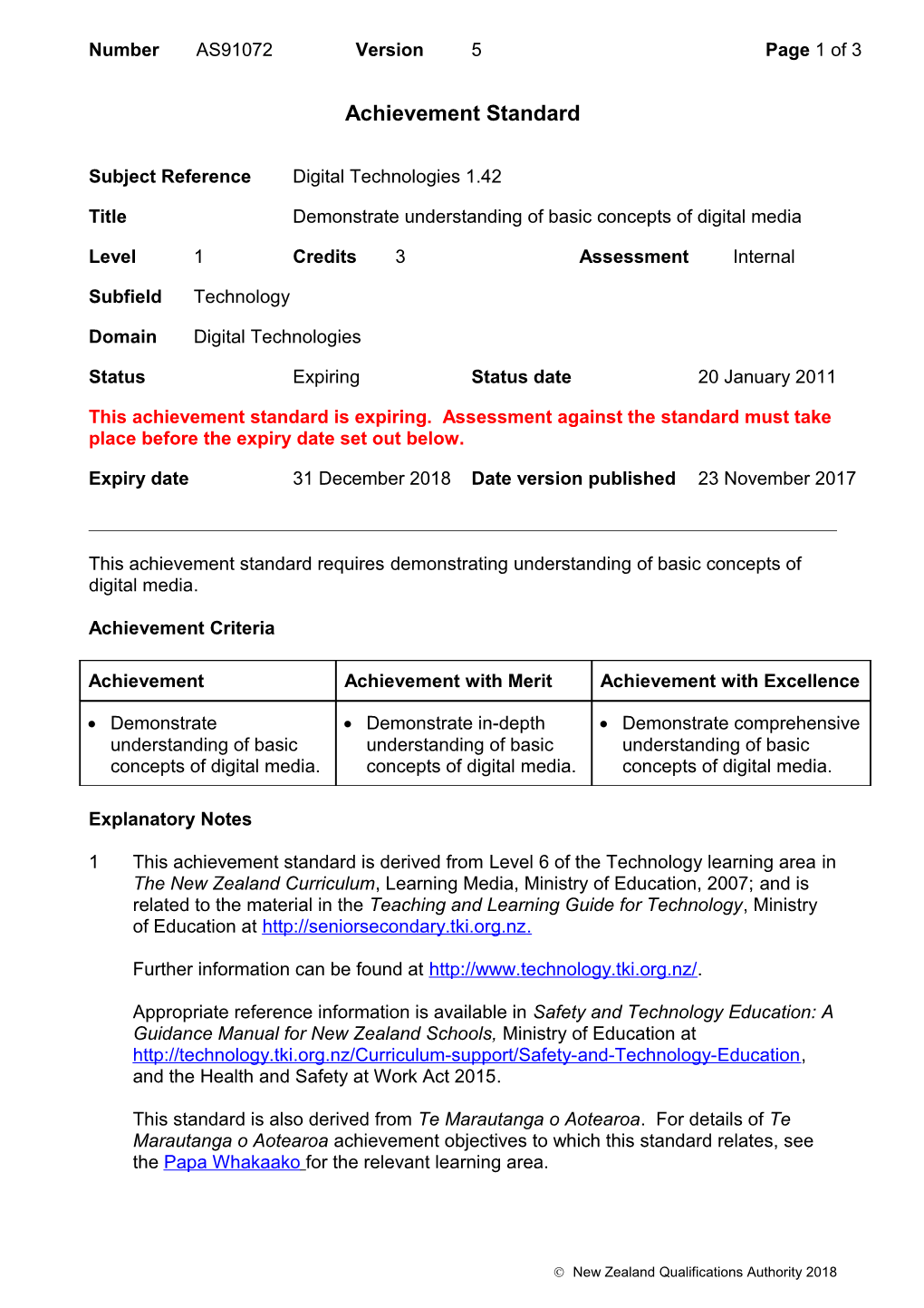 91072 Demonstrate Understanding of Basic Concepts of Digital Media