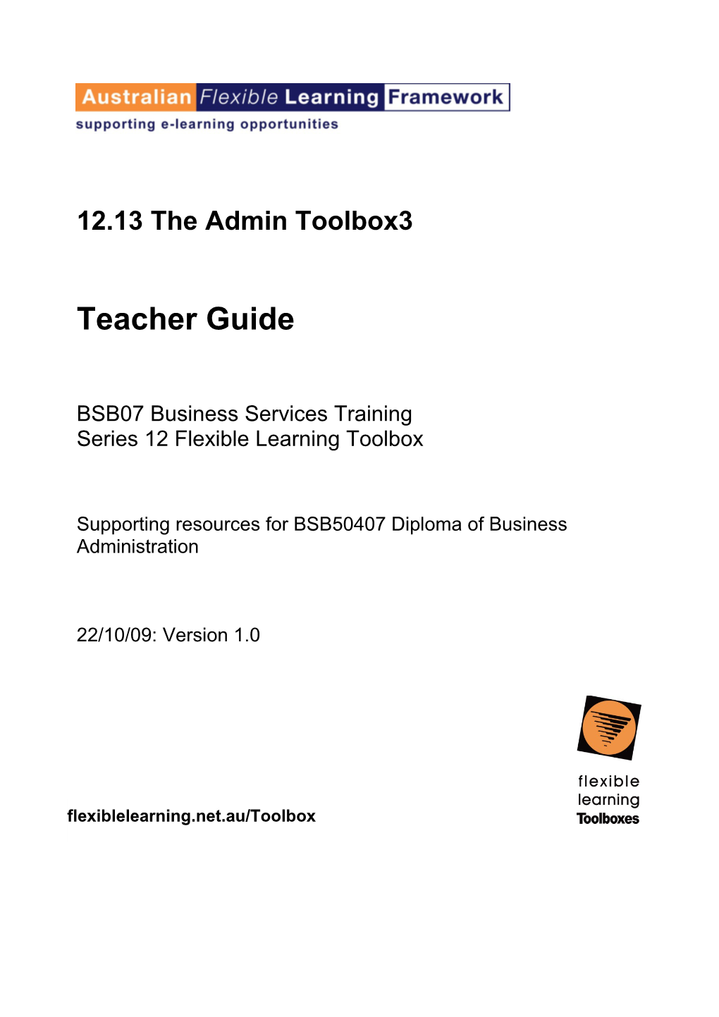 Series 12 Flexible Learning Toolbox