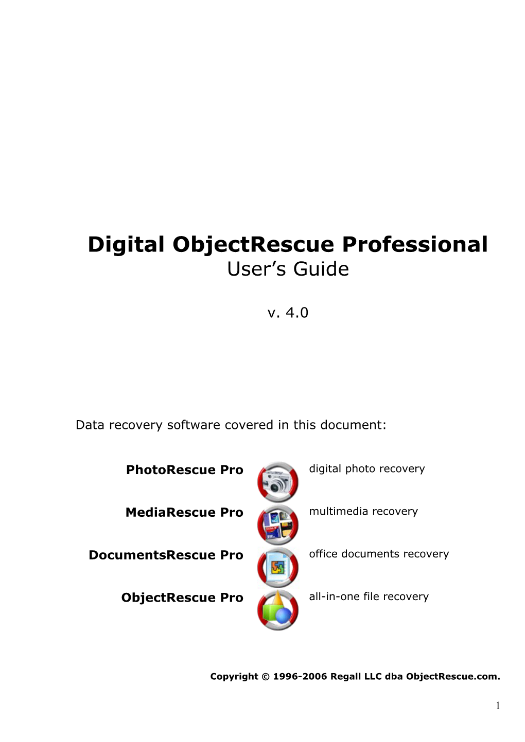 Digital Objectrescue Professional Manual V. 4