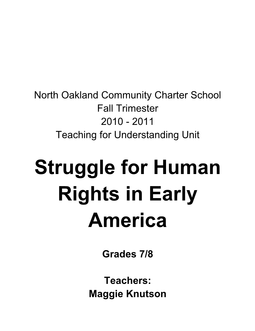 North Oakland Community Charter School