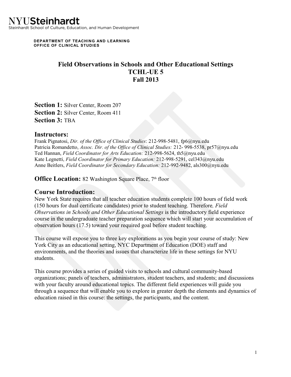 Field Observations in Schools and Other Educational Settings