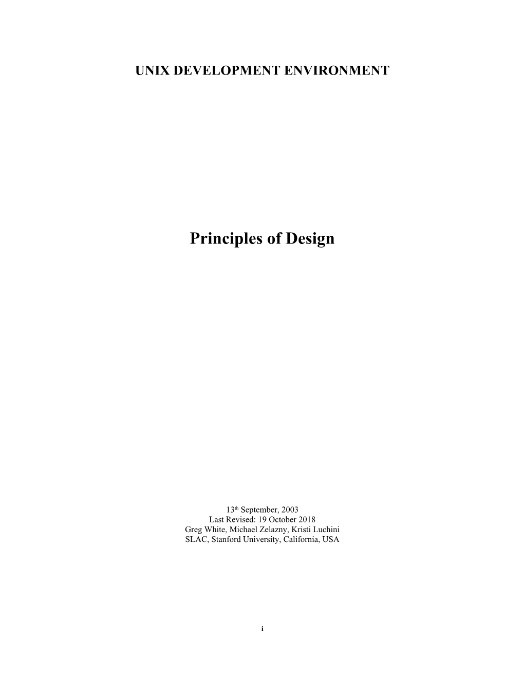 Principles of Design