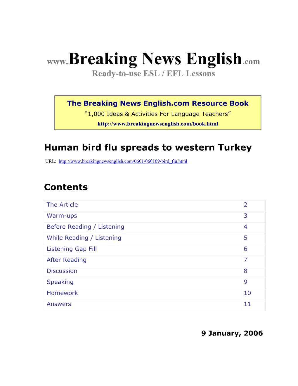 Human Bird Flu Spreads to Western Turkey