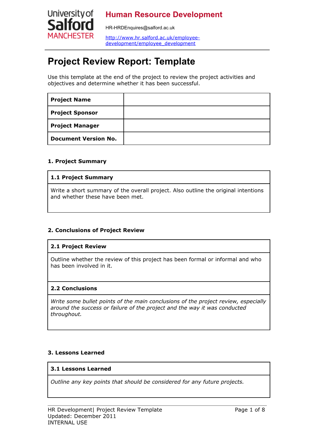 Project Scope Template