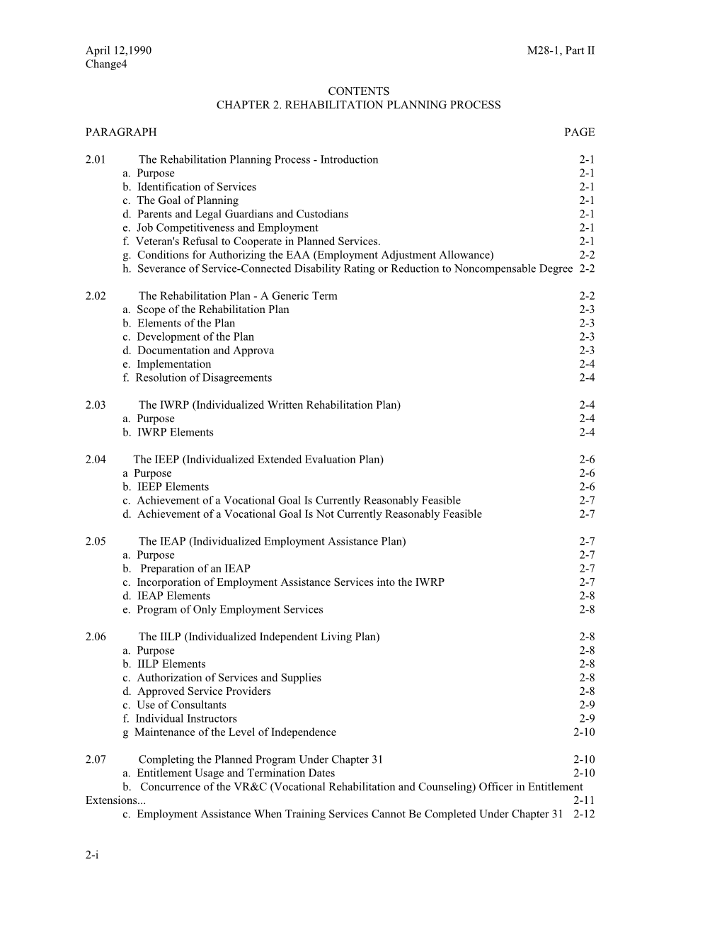 Chapter 2. Rehabilitation Planning Process