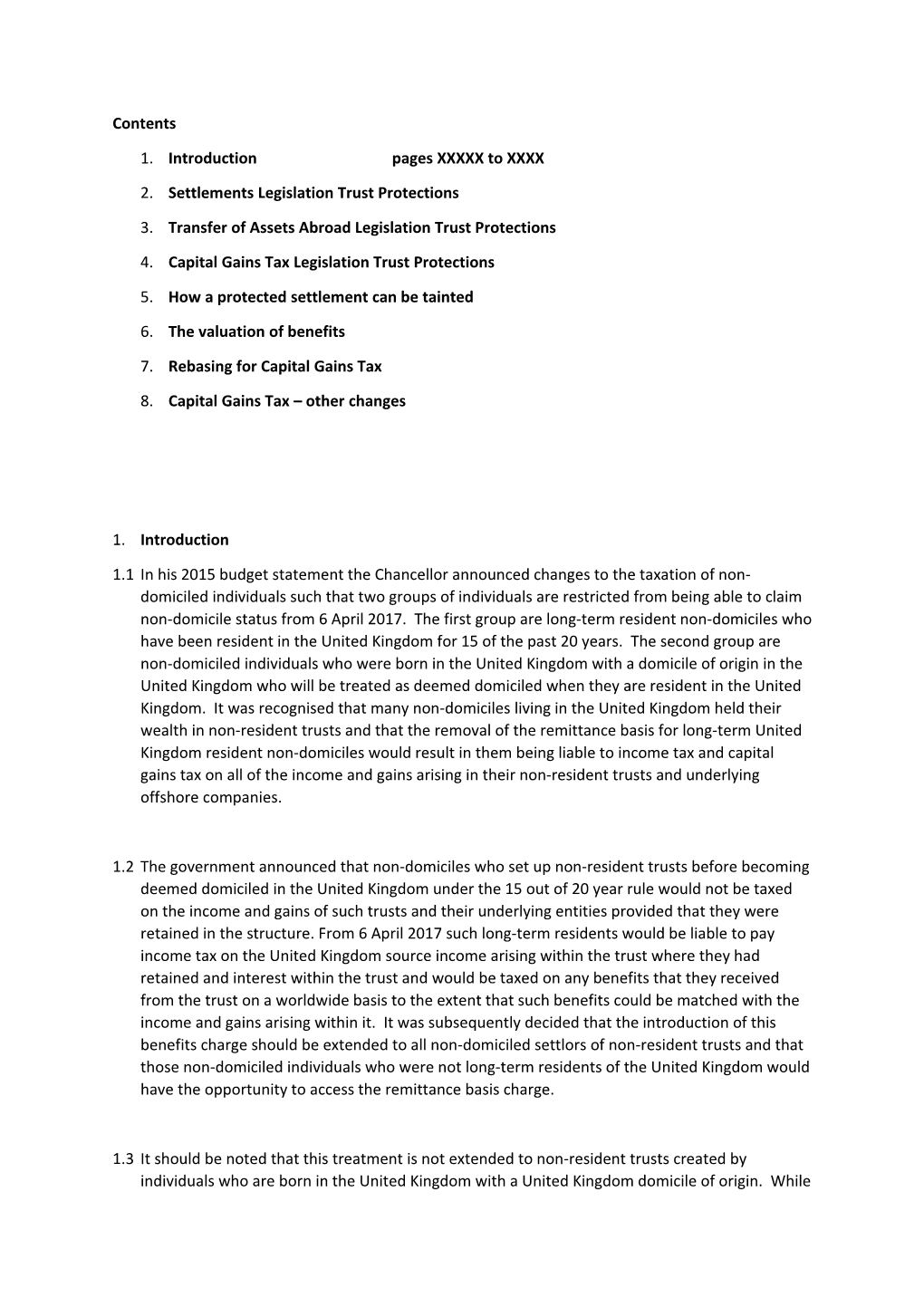 Settlements Legislation Trust Protections