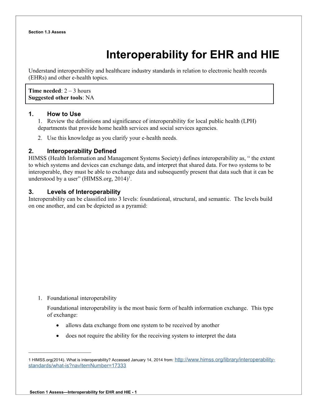 1 Interoperability Fro EHR and HIE