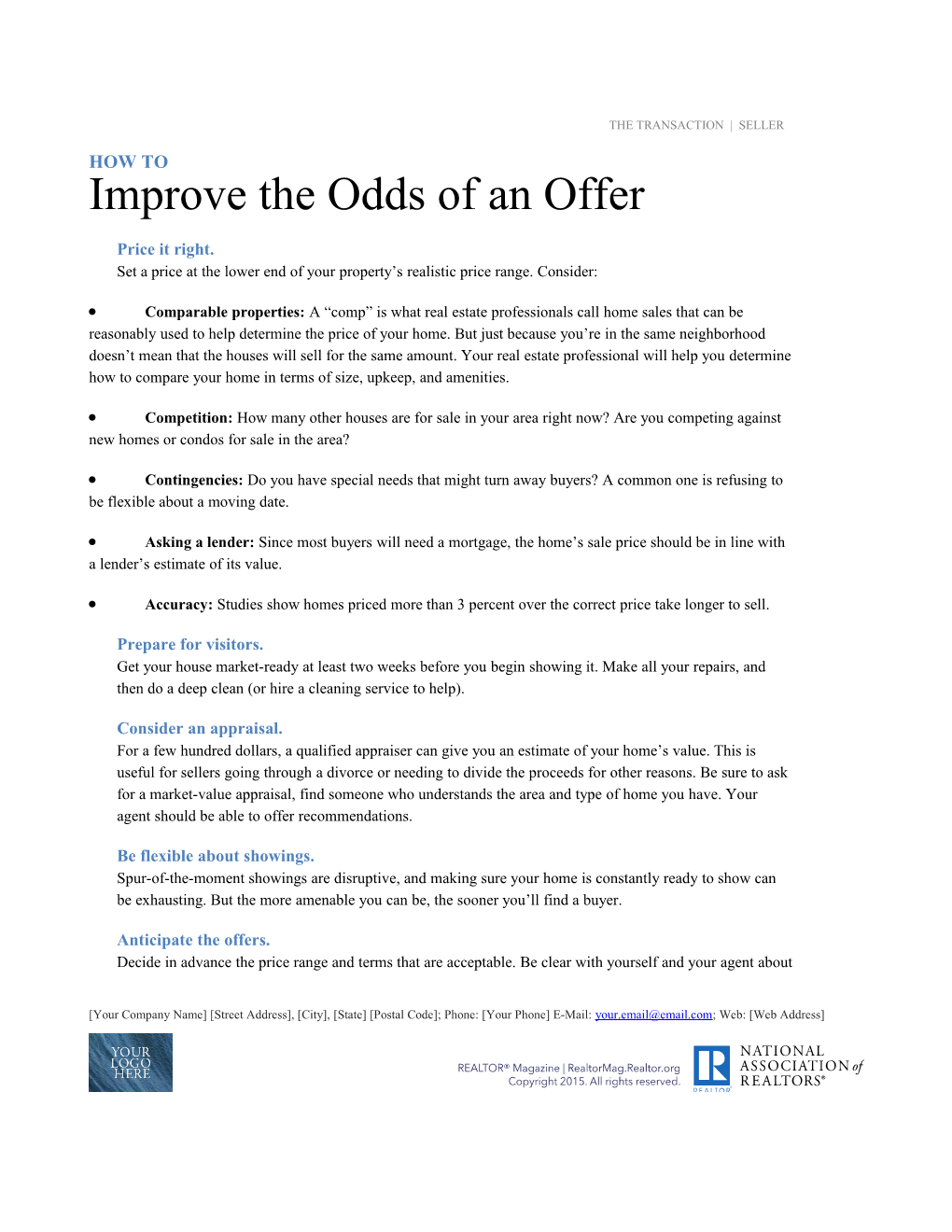 Improve the Odds of an Offer