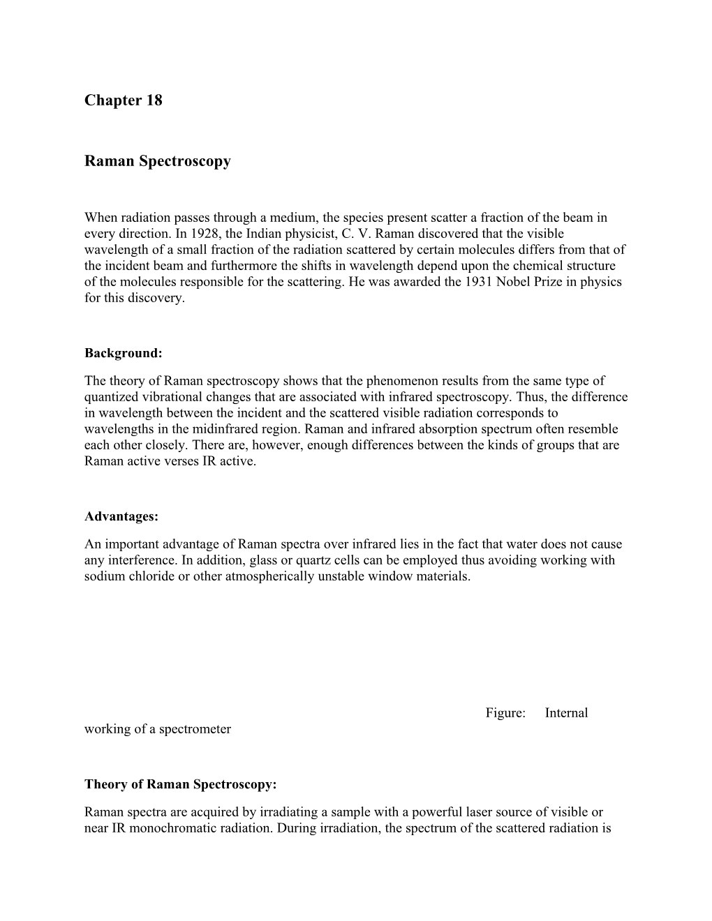 Chapter 18: Raman Spectroscopy