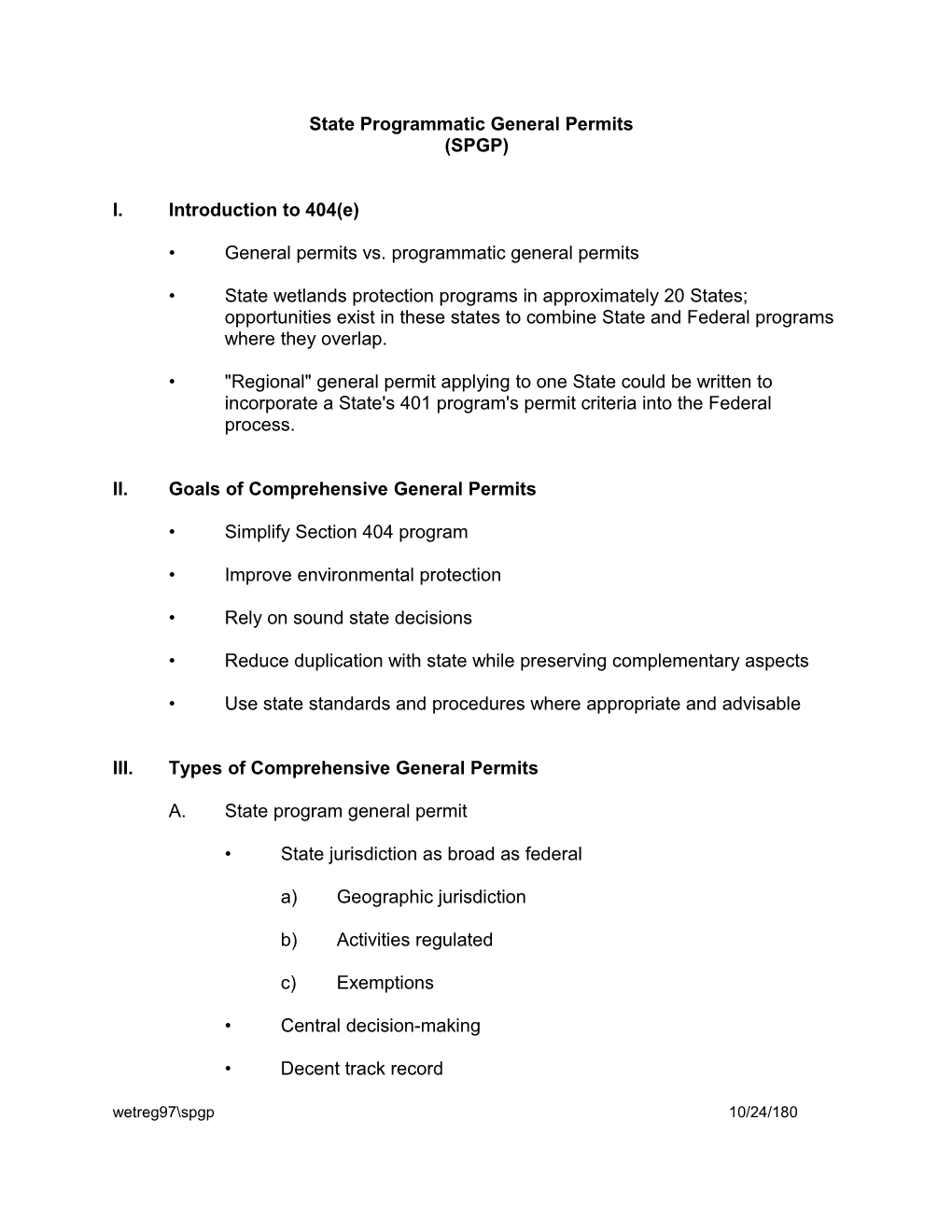 State Programmatic General Permits