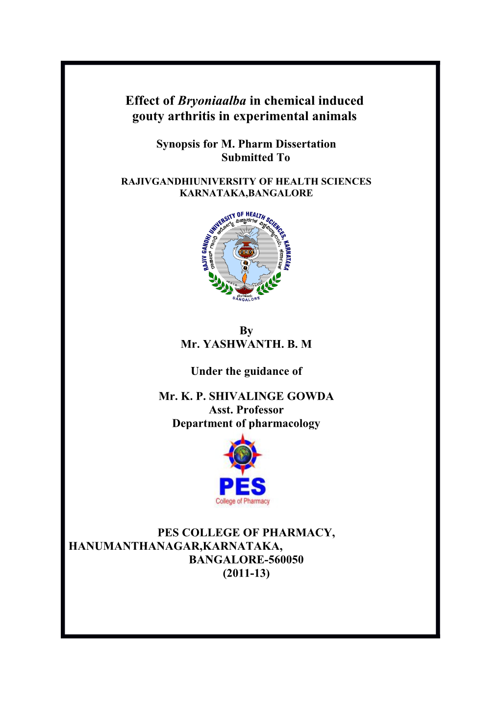 Effect of Bryoniaalba in Chemical Induced