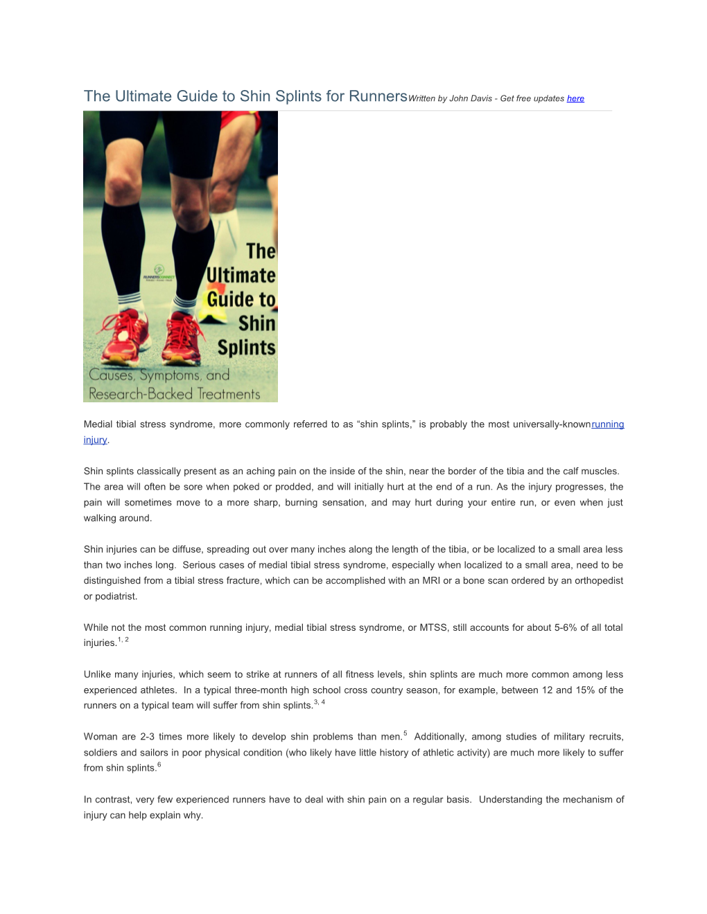 The Ultimate Guide to Shin Splints for Runners Written by John Davis - Get Free Updates Here