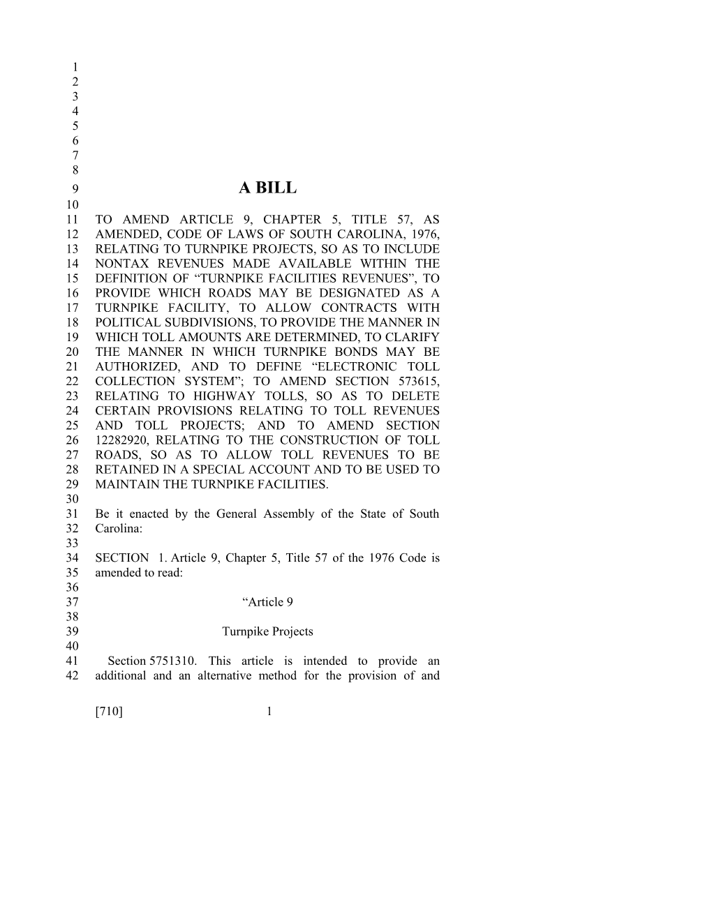 2017-2018 Bill 710 Text of Previous Version (May 8, 2017) - South Carolina Legislature Online
