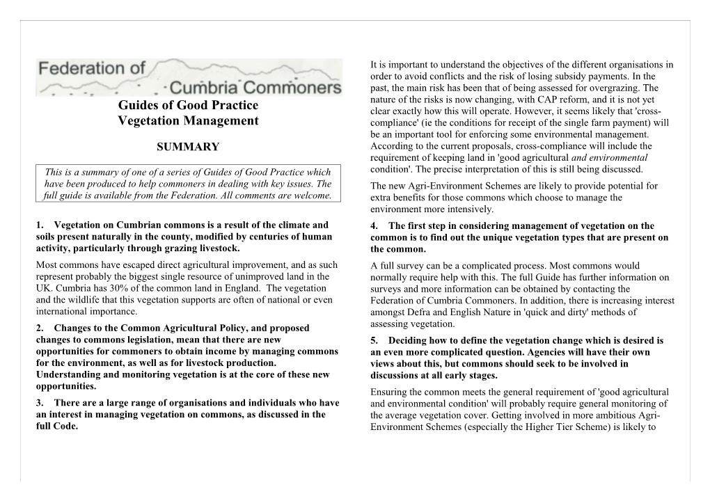 Federation of Cumbria Commoners