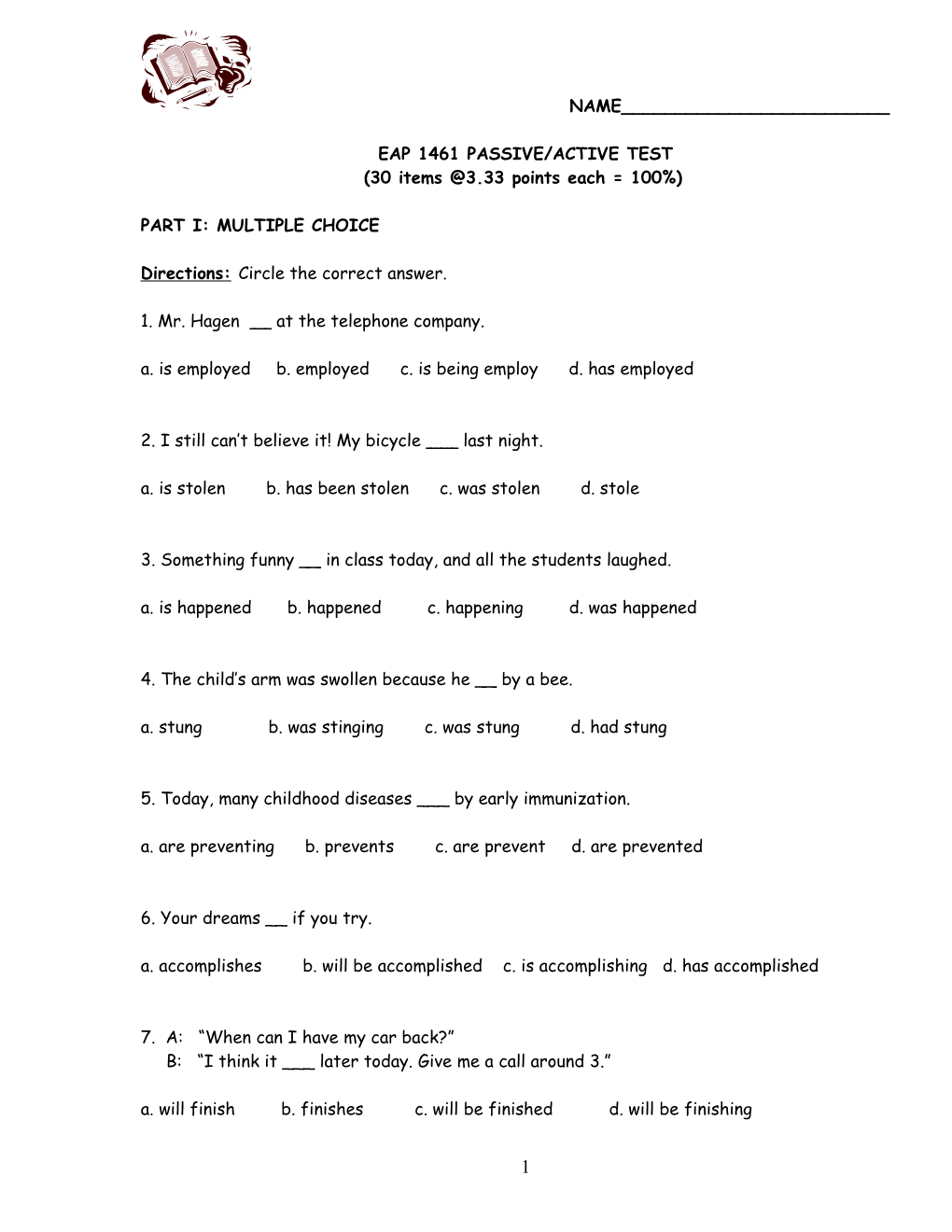 Eap 1461 Passive/Active Test