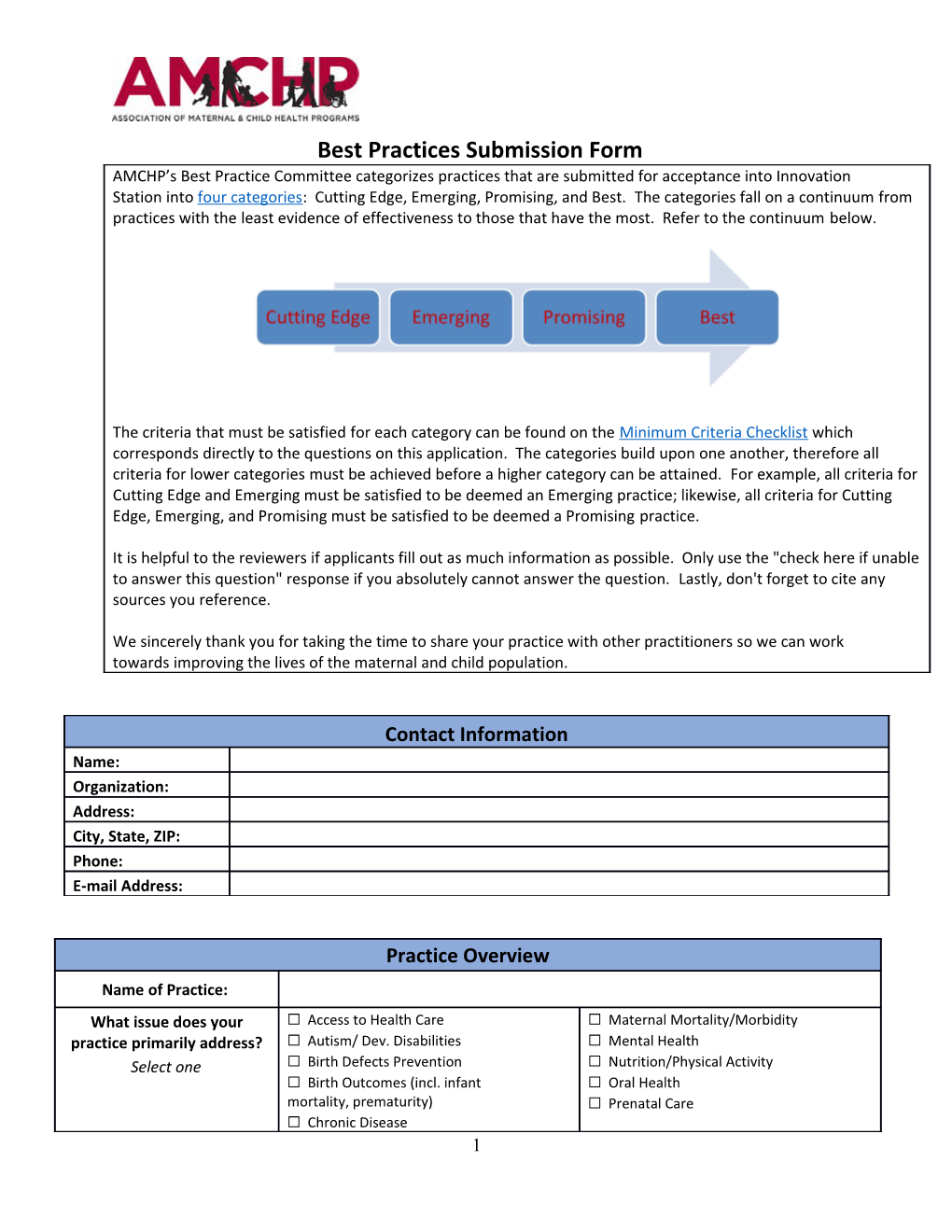 Best Practices Submission Form
