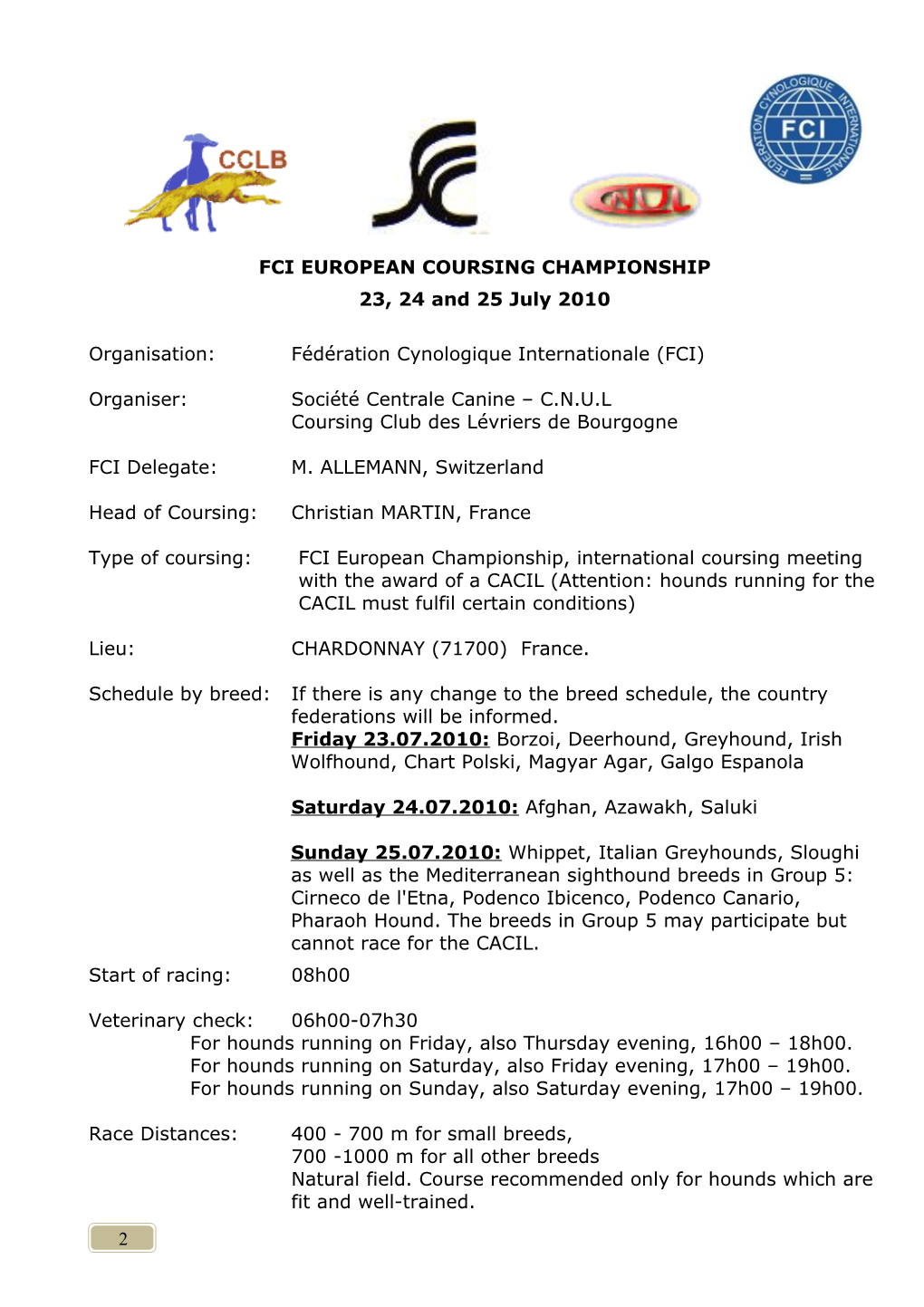 FCI European Lure Coursing Championship