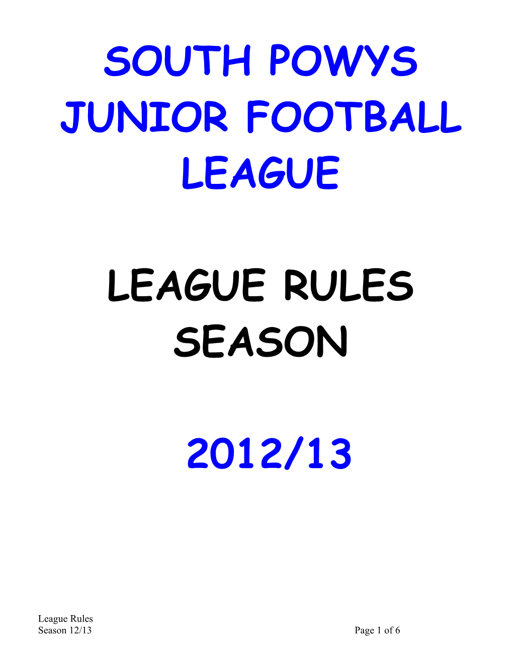 Junior Football League