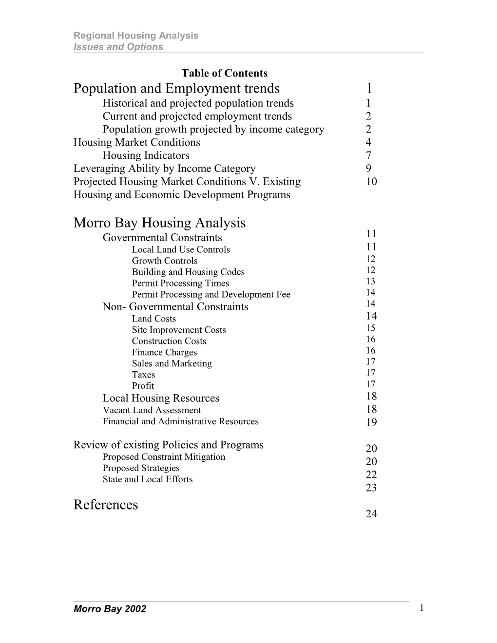 Population and Employment Trends