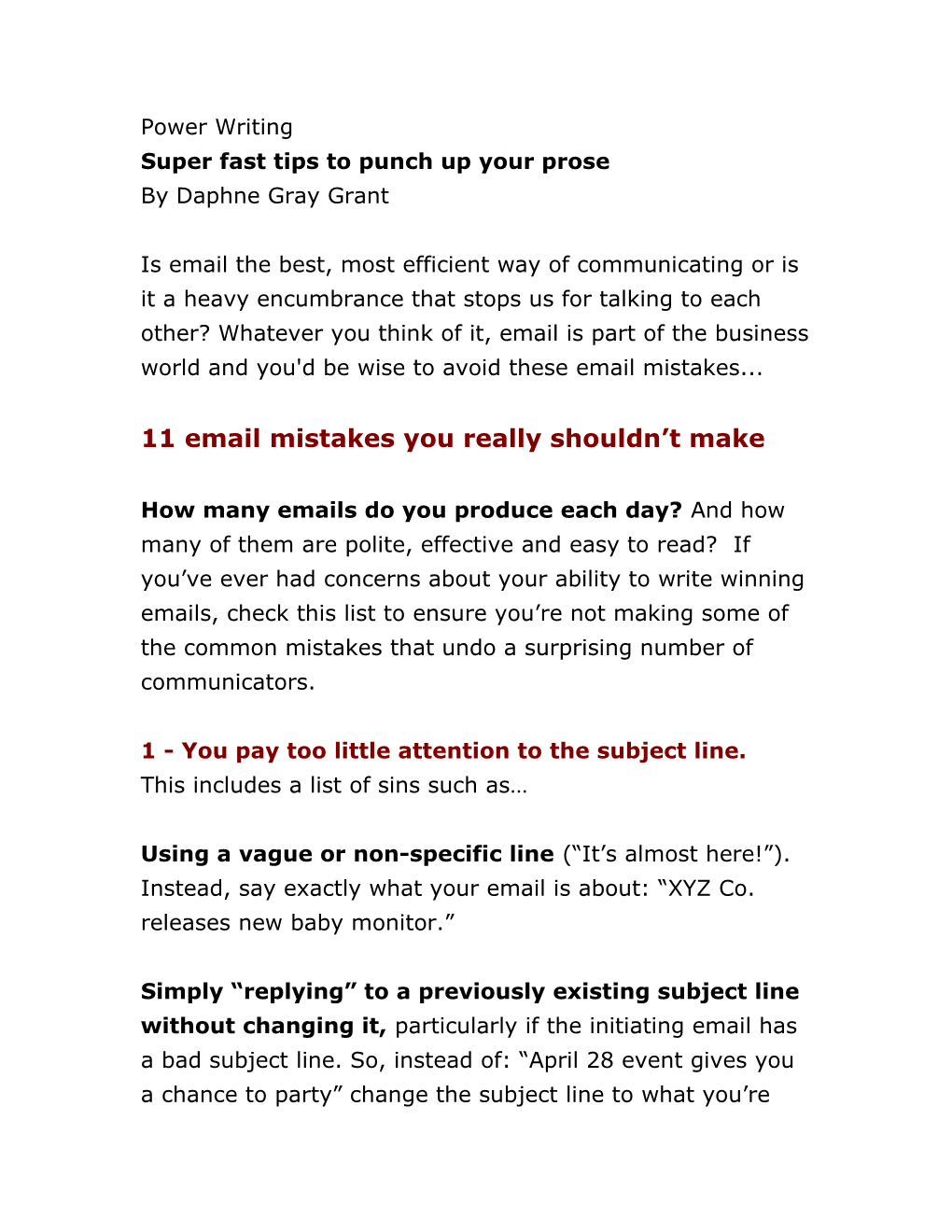 Super Fast Tips to Punch up Your Prose