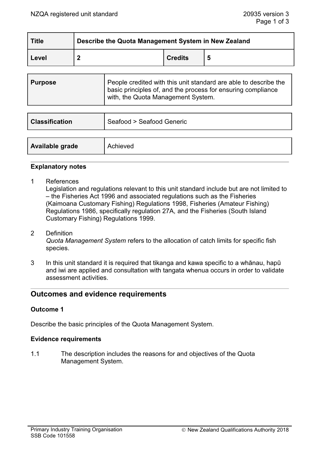 20935 Describe the Quota Management System in New Zealand