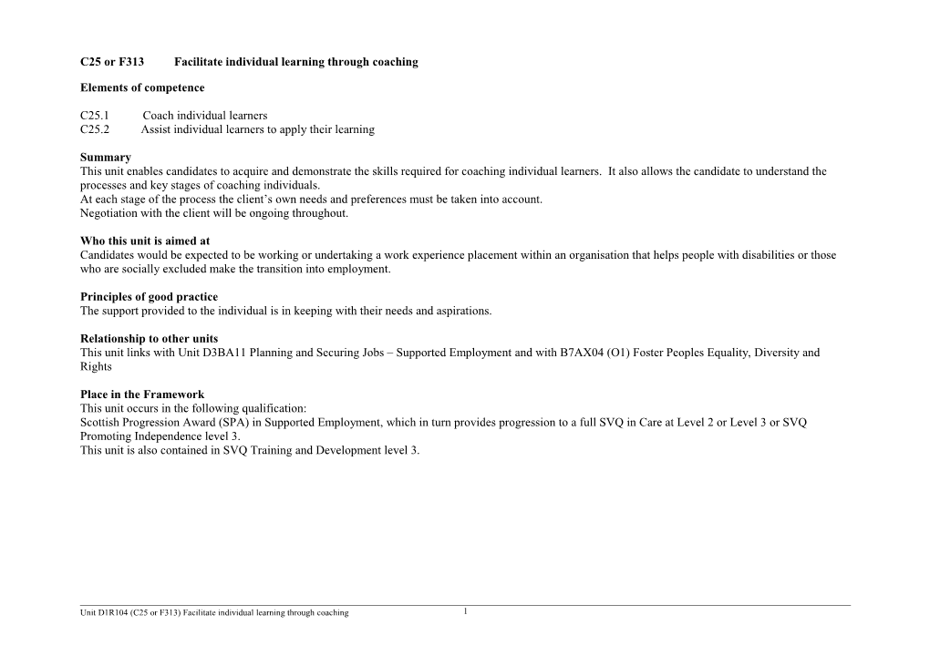 C25 Or F313facilitate Individual Learning Through Coaching