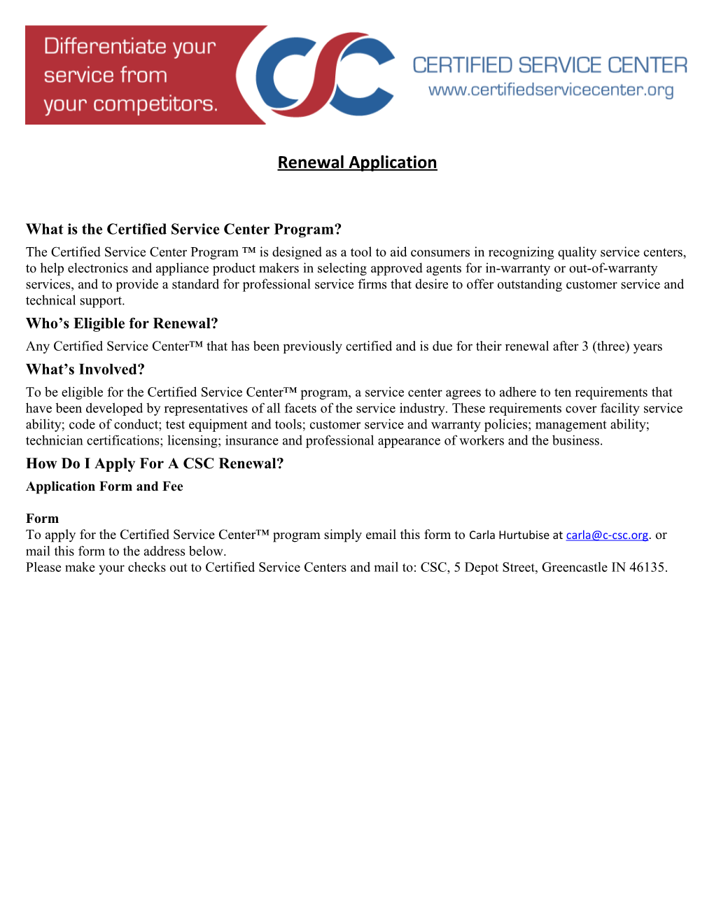 What Is the Certified Service Center Program?