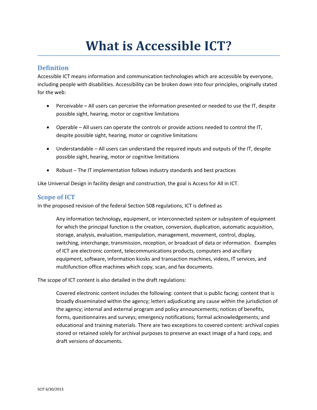 What Is Accessible ICT?