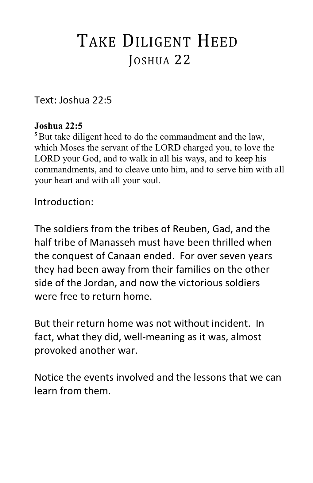 1. Their Honorable Discharge (Joshua 22:1-8)