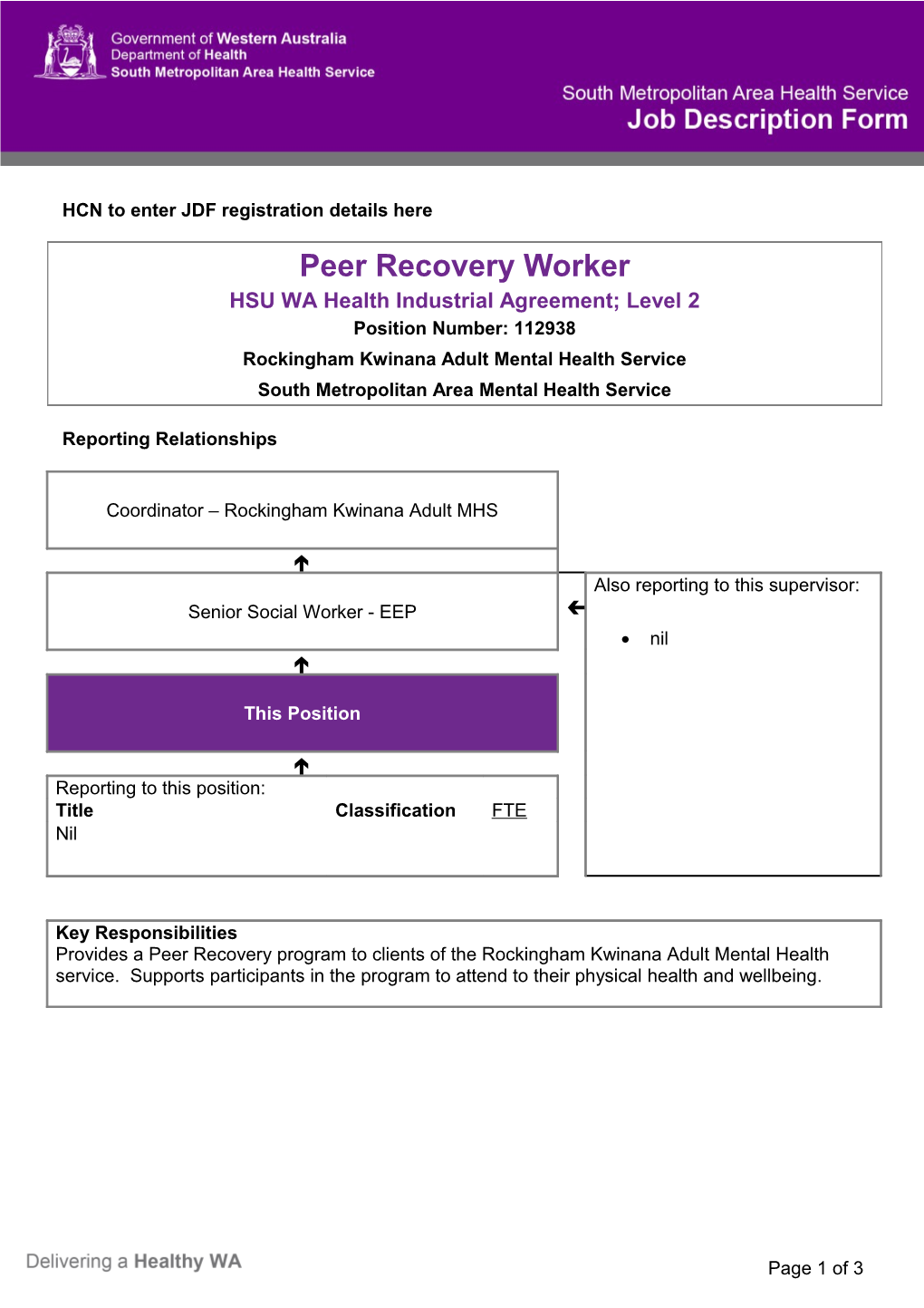 HCN to Enter JDF Registration Details Here Human Resources SMAHS