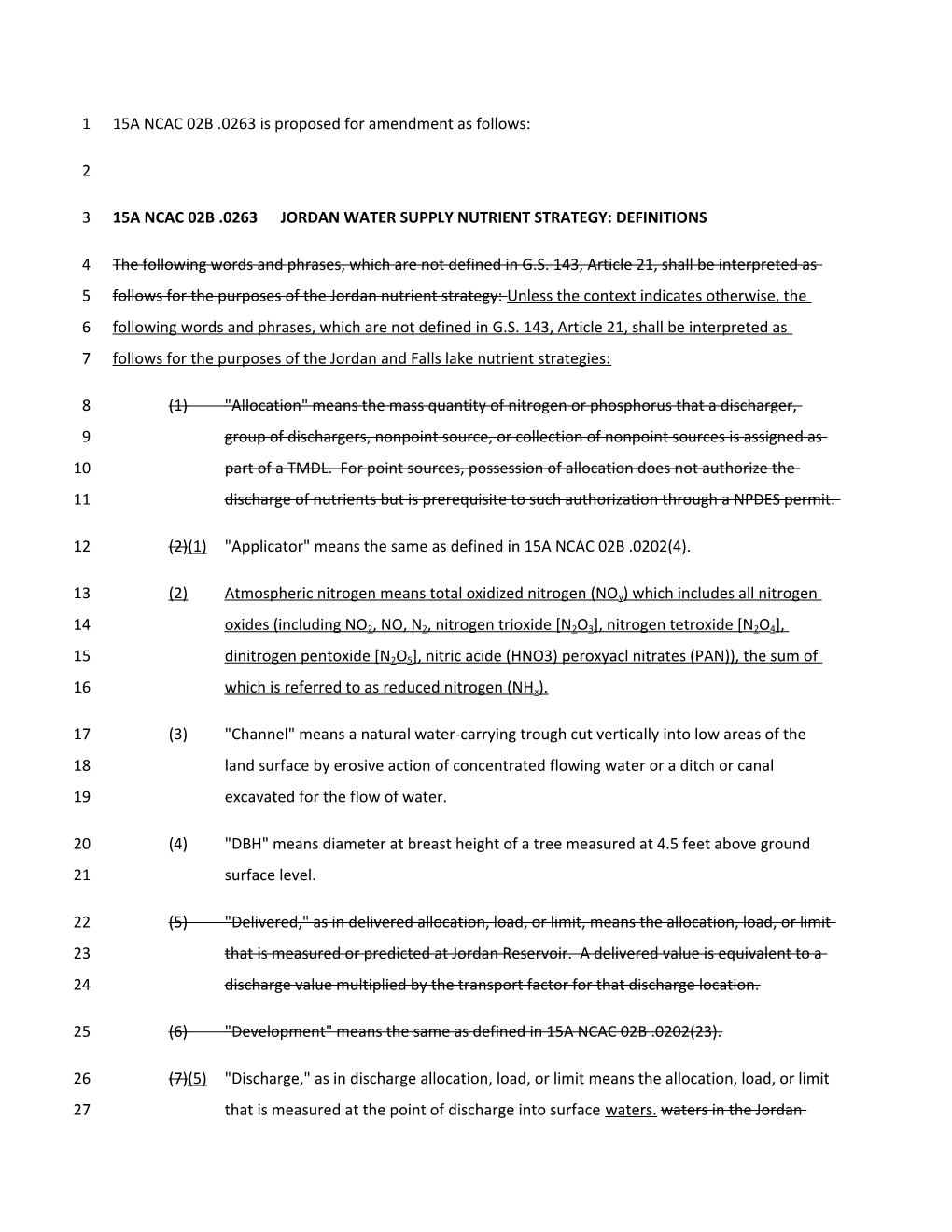 15A NCAC 02B .0263 Is Proposed for Amendment As Follows