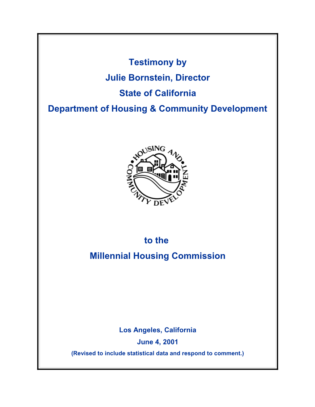 Department of Housing & Community Development