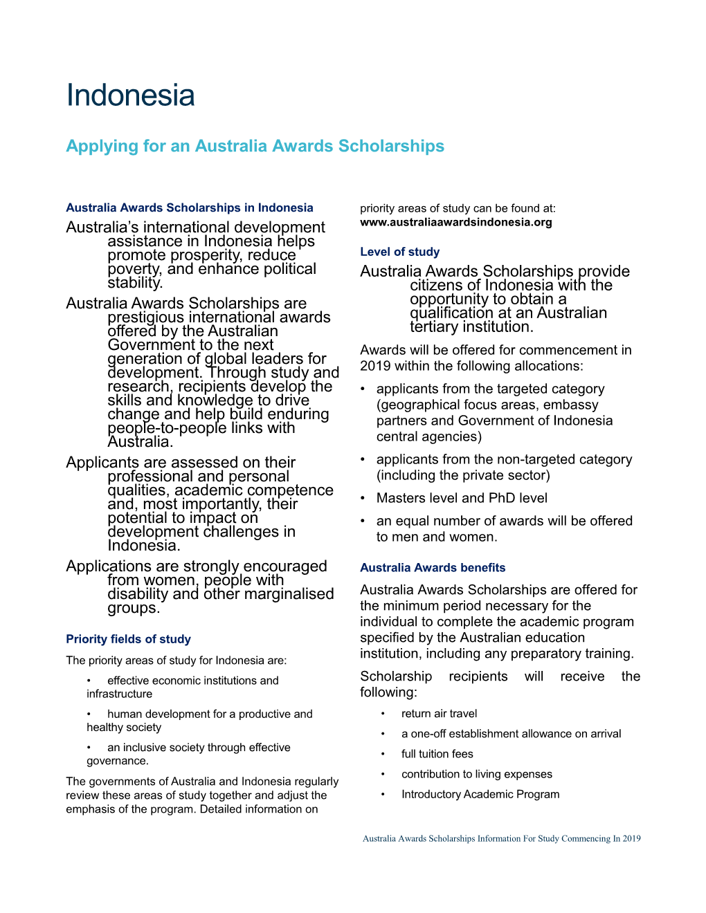 Applying for an Australia Awards Scholarships