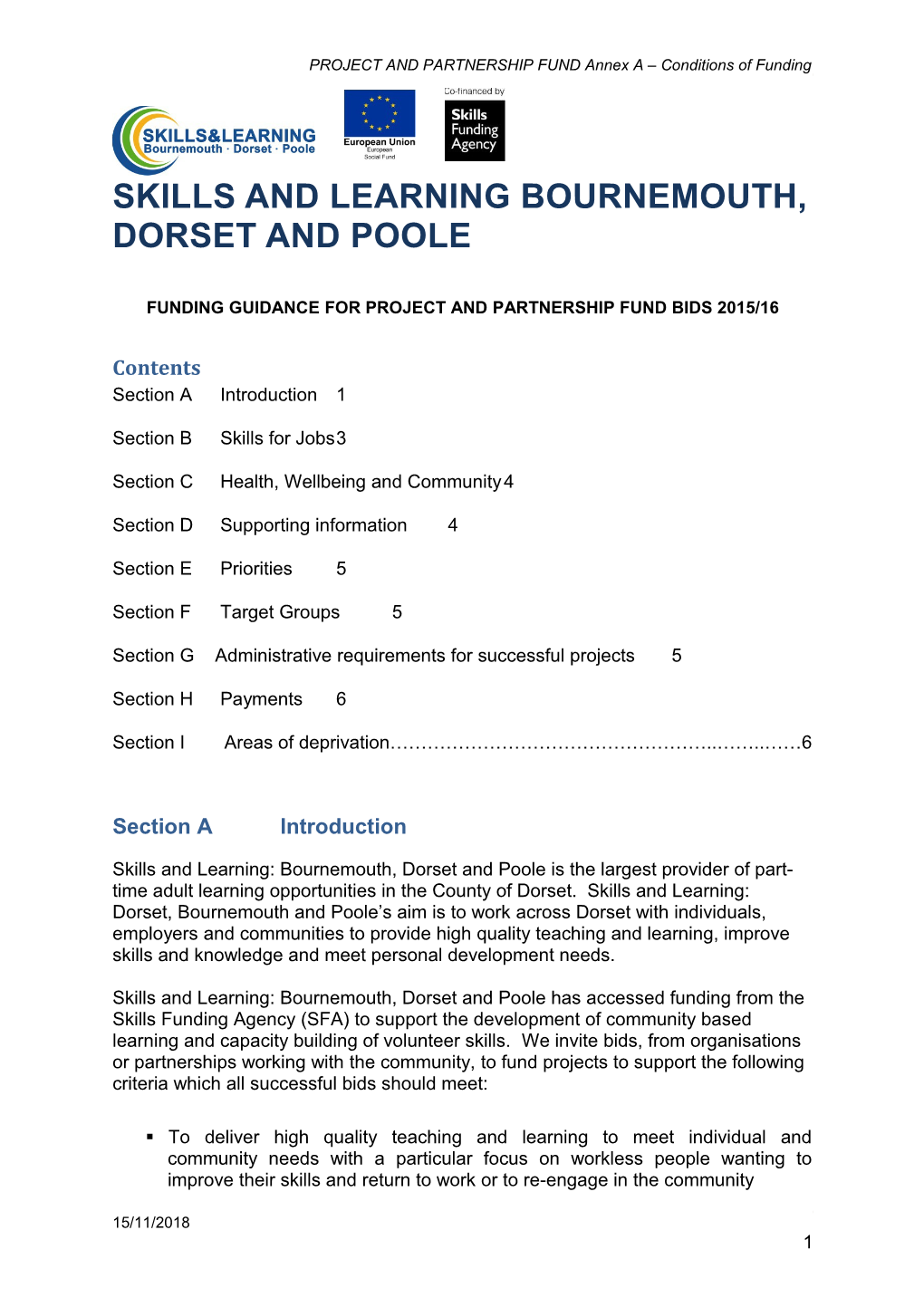 Conditions of Funding (Grant)