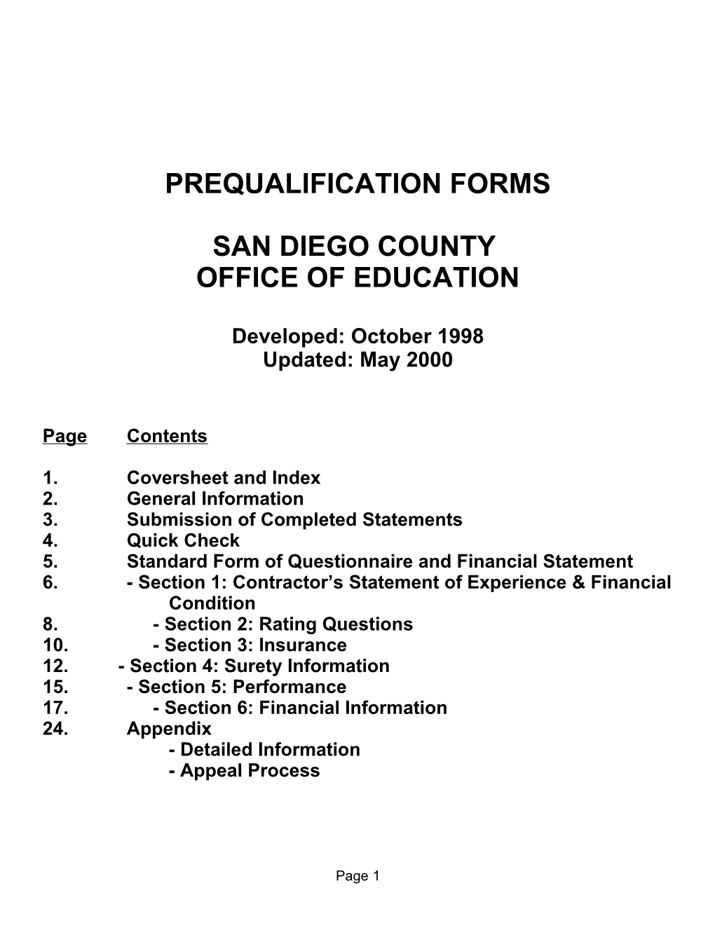 Prequal Financial Cond. 2