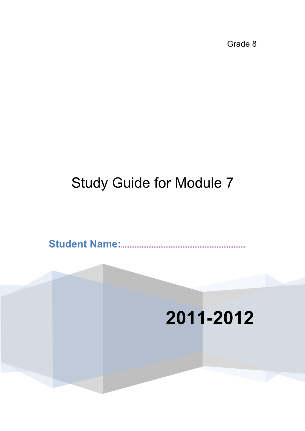 Study Guide for Module 7
