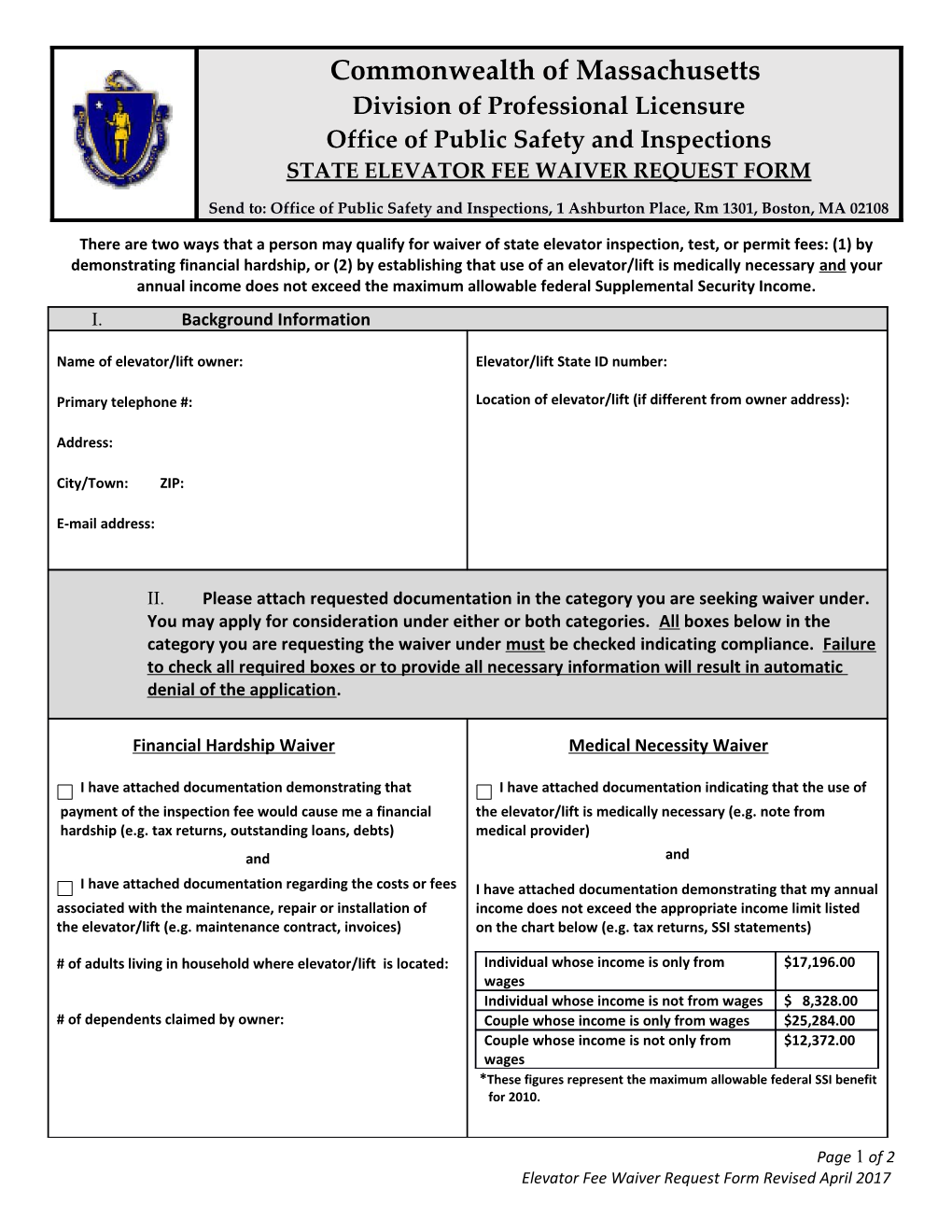 There Are Two Ways That a Person Mayqualify for Waiver of State Elevator Inspection, Test