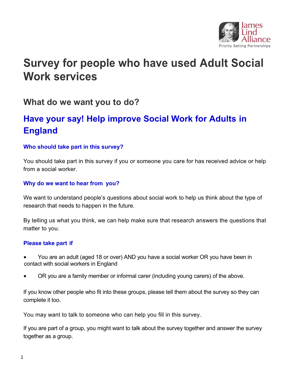Survey for People Who Have Used Adultsocialworkservices