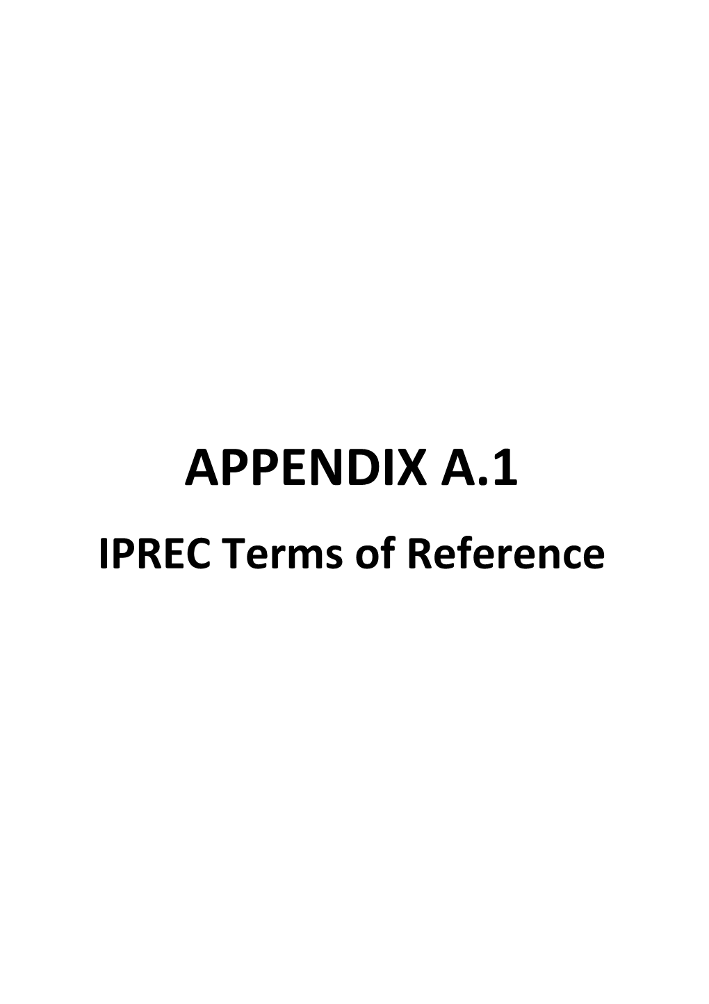 Terms of Reference for the Inter-Provincial Rural Education Committee (Iprec)
