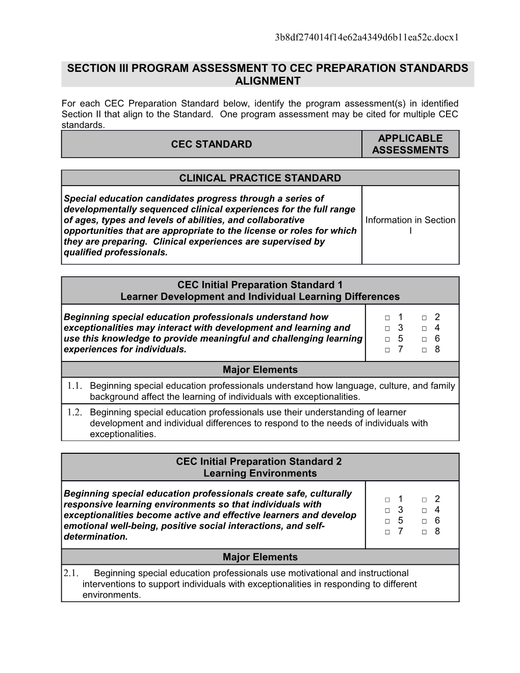 Section Iii Relationship of Assessment to Standards