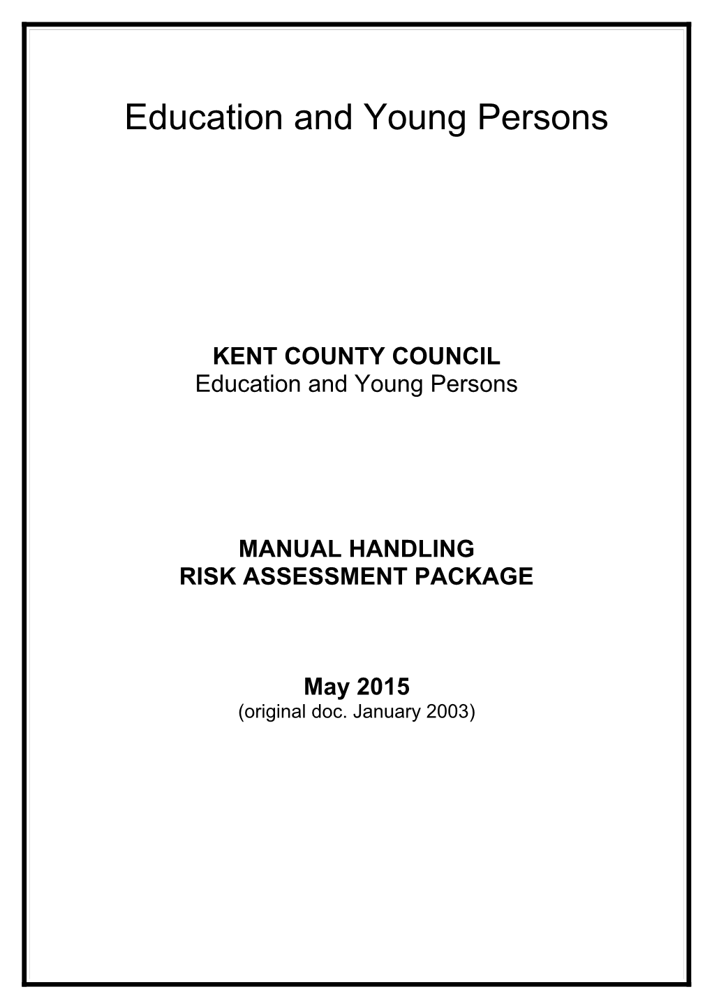 Manual Handling Risk Assessment