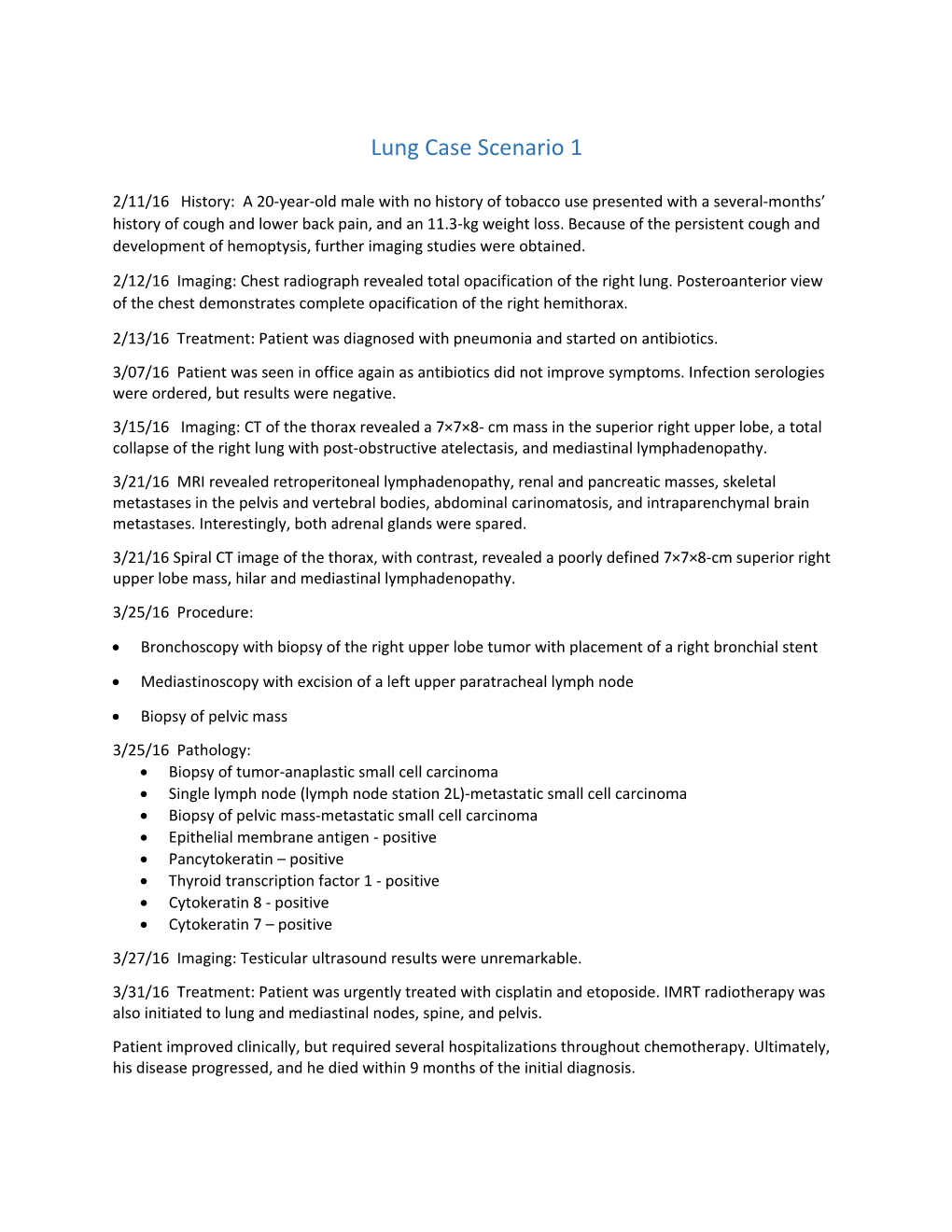 Lung Case Scenario 1