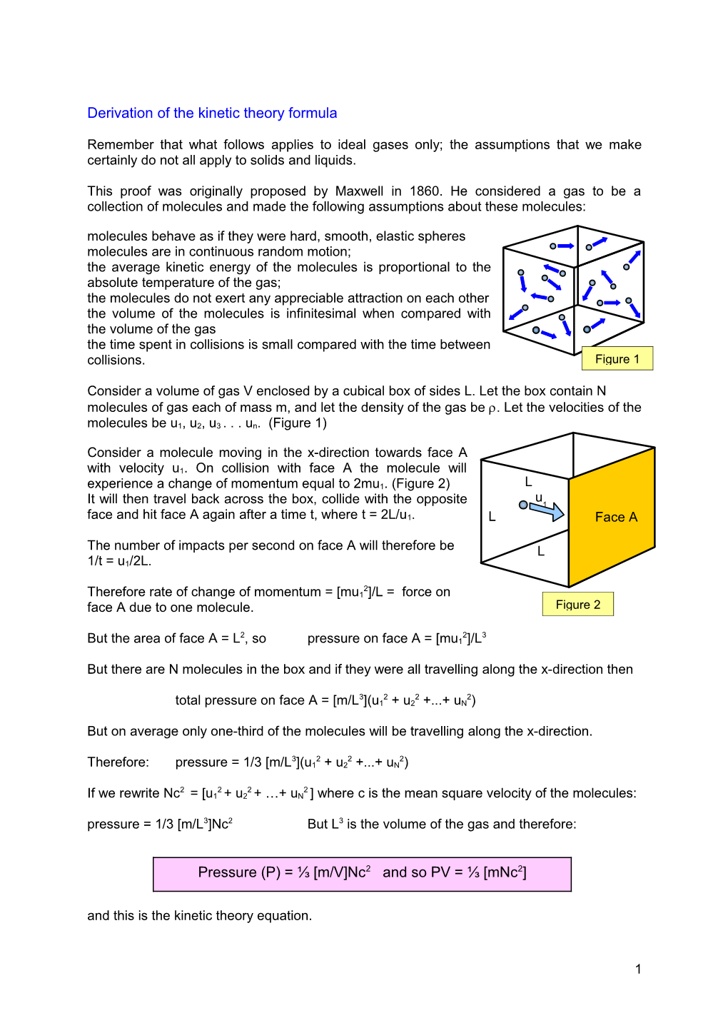 Kinetic Theory Equation