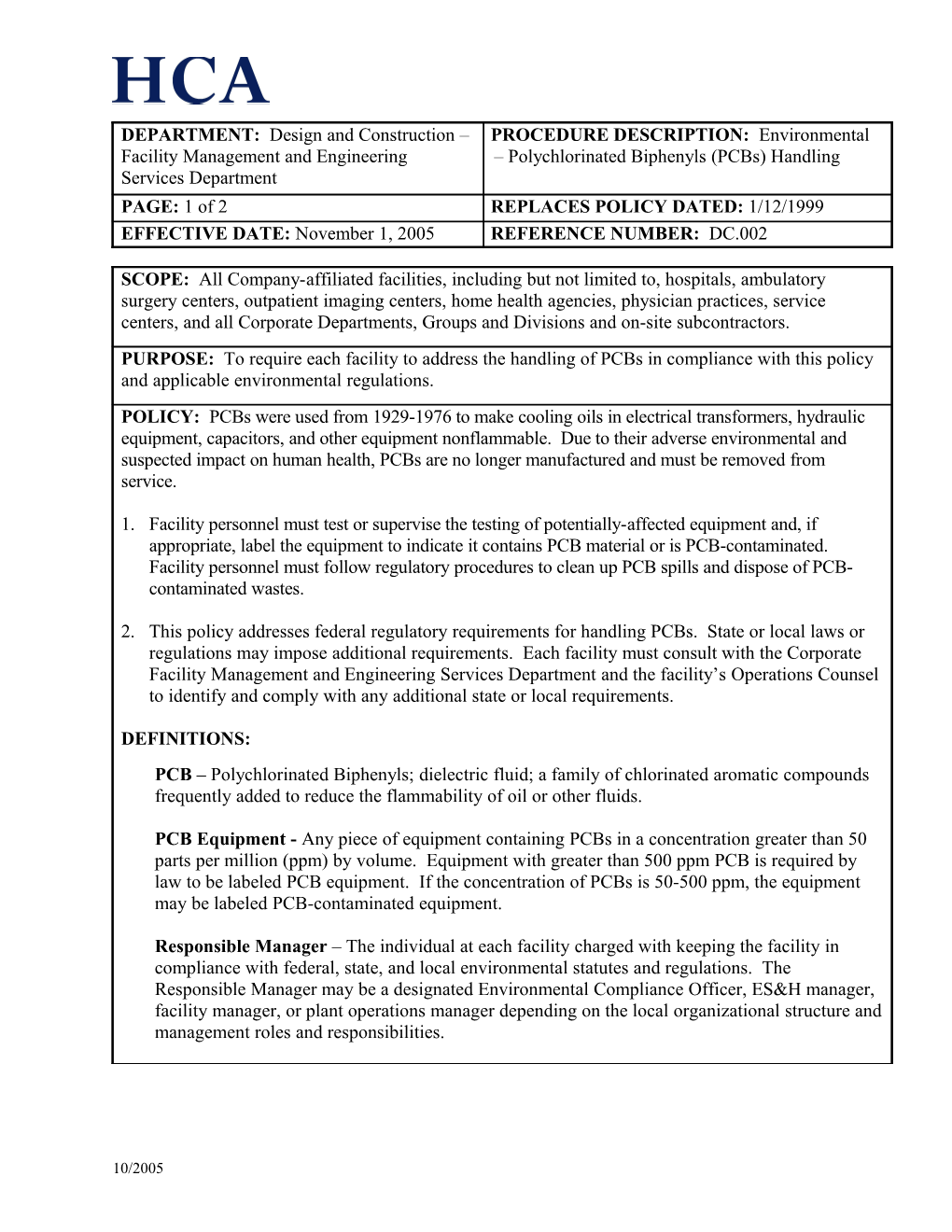 Facility Personnel Must Test Or Supervise the Testing of Potentially-Affected Equipment