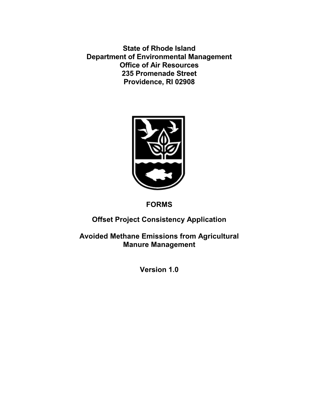 Avoided Methane Emissions from Agricultural Manure Management - CA Forms